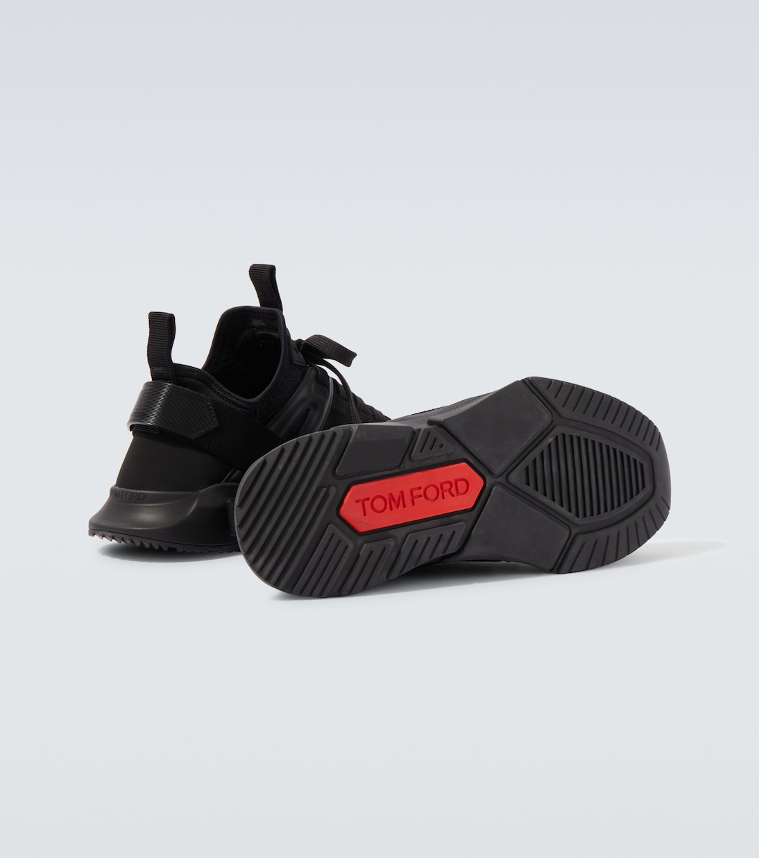 Jago leather-trimmed sneakers | Tom Ford