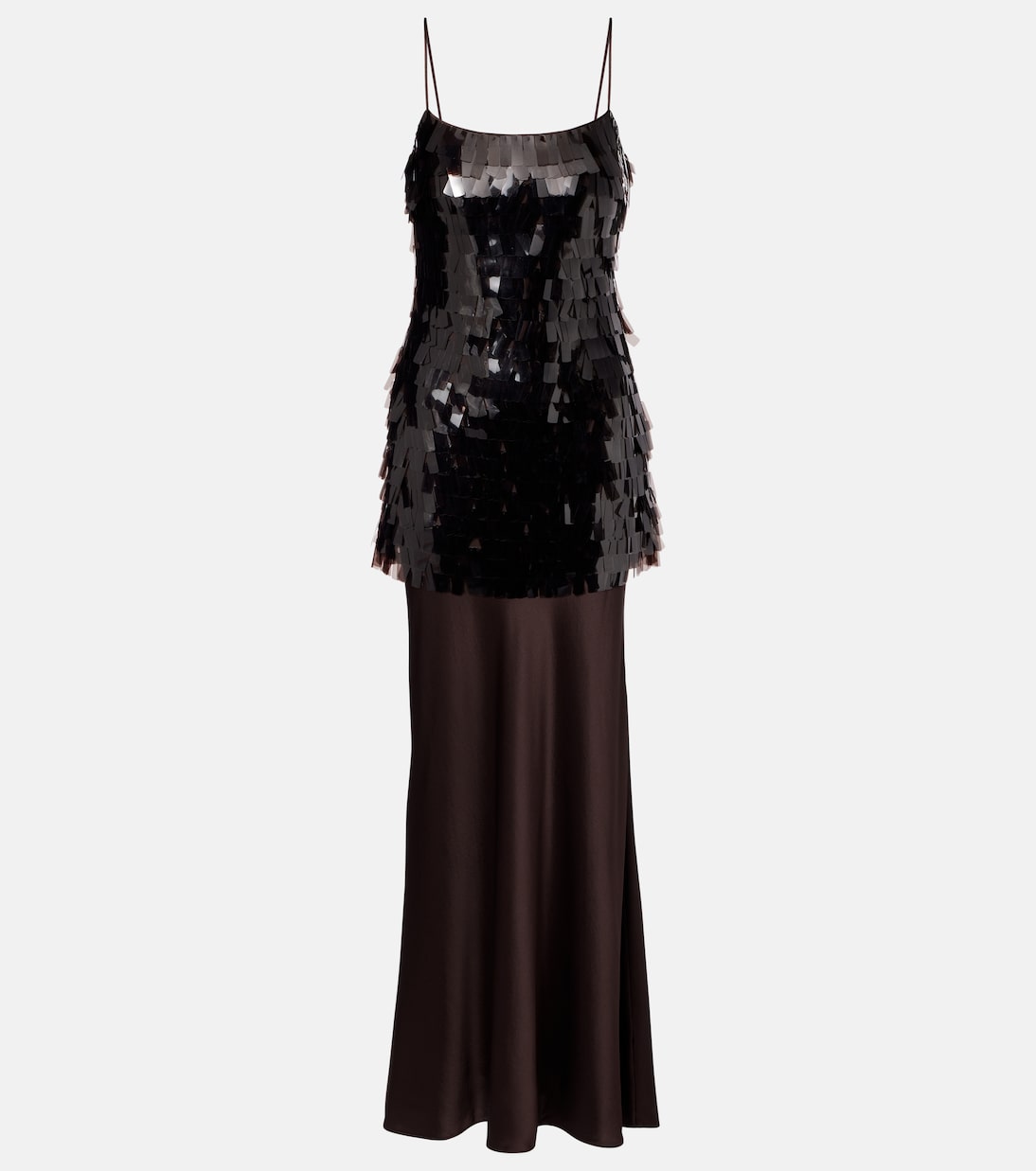 Robe Mesa aus Satin mit Pailletten | Staud