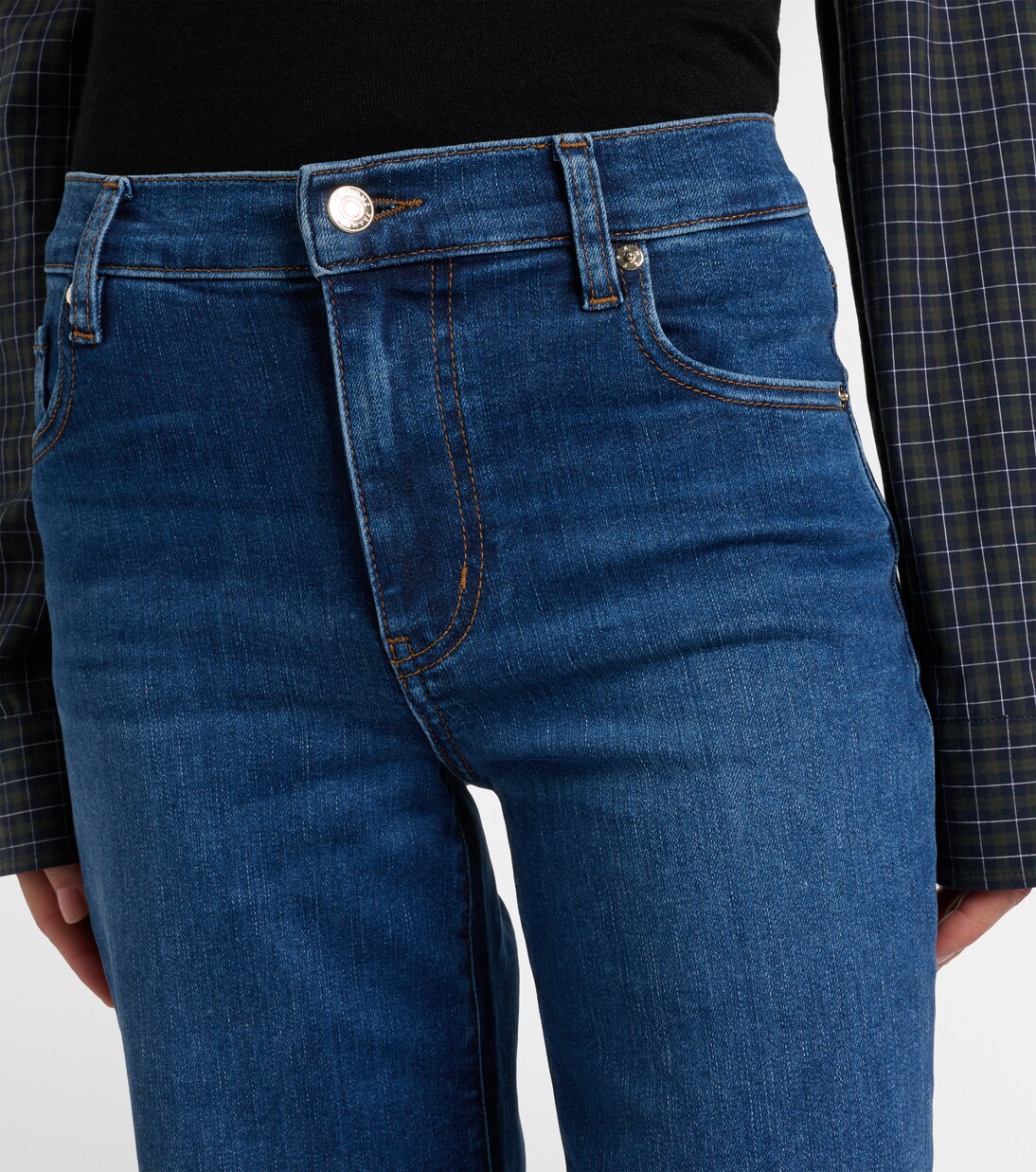 Mid-Rise Straight Cropped Jeans Mellow | Frame