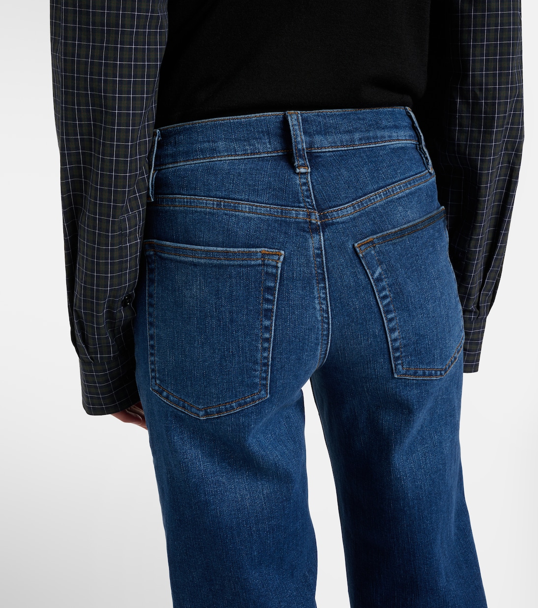 Mid-Rise Straight Cropped Jeans Mellow | Frame