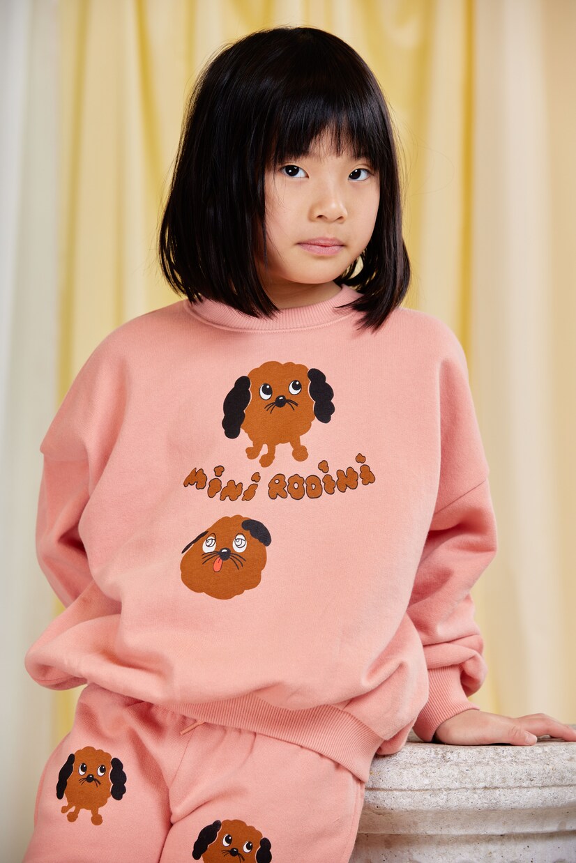Doggies printed cotton sweatshirt | Mini Rodini