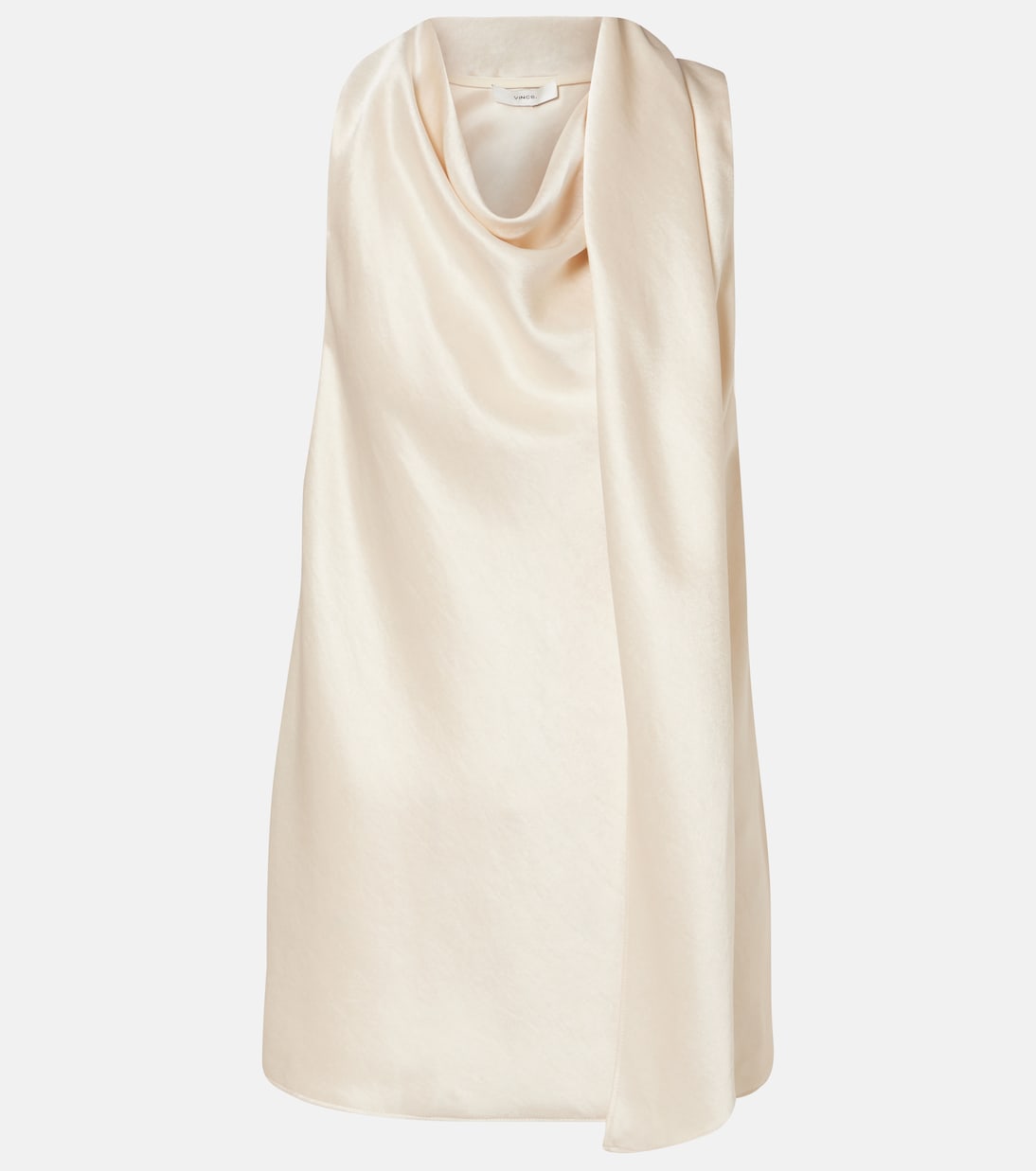 Scarf-detail satin top | Vince