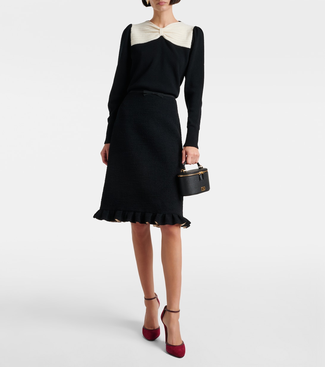 Bolso neceser Mini de piel con VLogo | Valentino Garavani