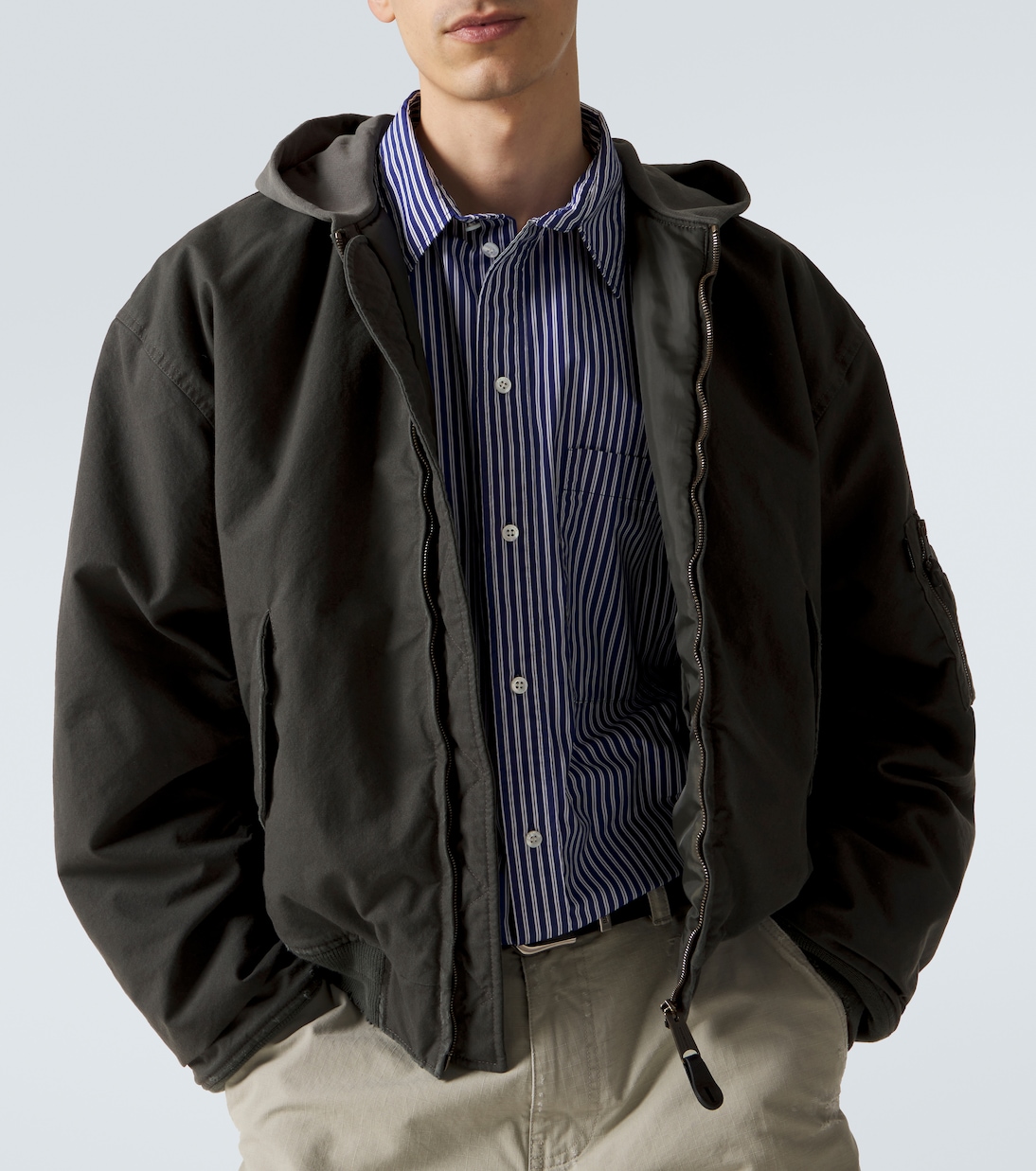 Cotton-blend hooded bomber jacket | Balenciaga