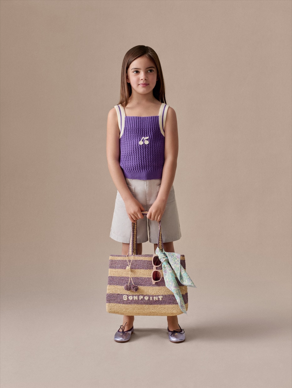 Knitted cotton tank top | Bonpoint