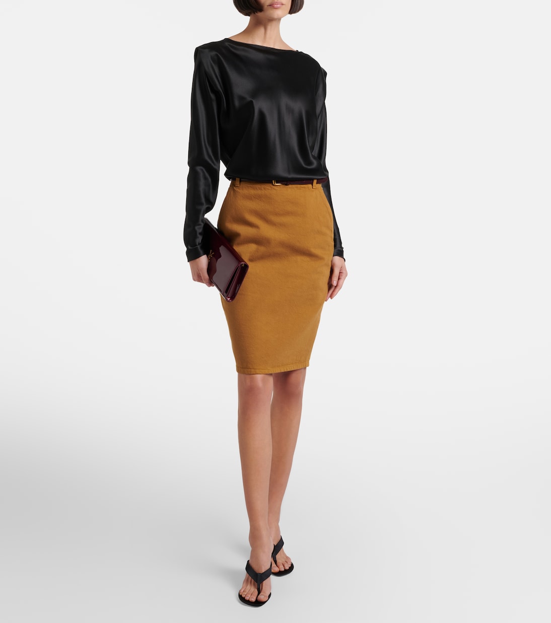 Mules Opyum 85 en crêpe de satin | Saint Laurent