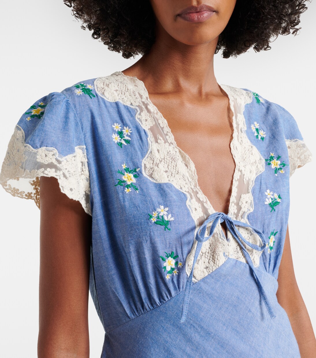 Amari floral lace-trimmed midi dress | Rixo