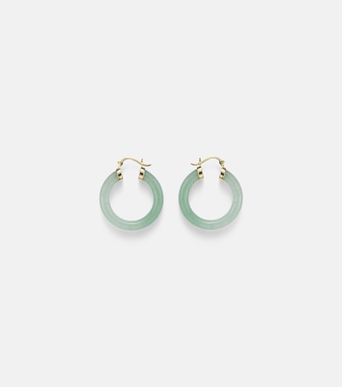 Boucles d’oreilles en or 14 ct (585/1000) avec jade | Mateo