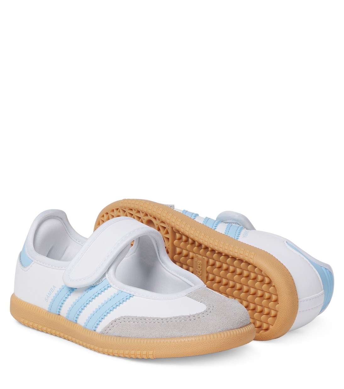 Samba suede-trimmed Mary Jane flats | Adidas Originals Kids