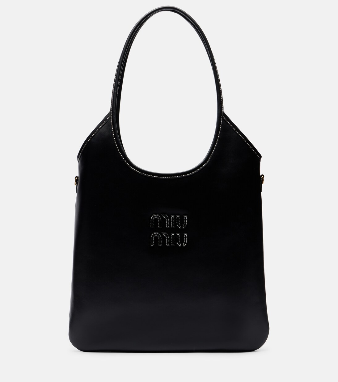 Ivy logo leather shoulder bag | Miu Miu