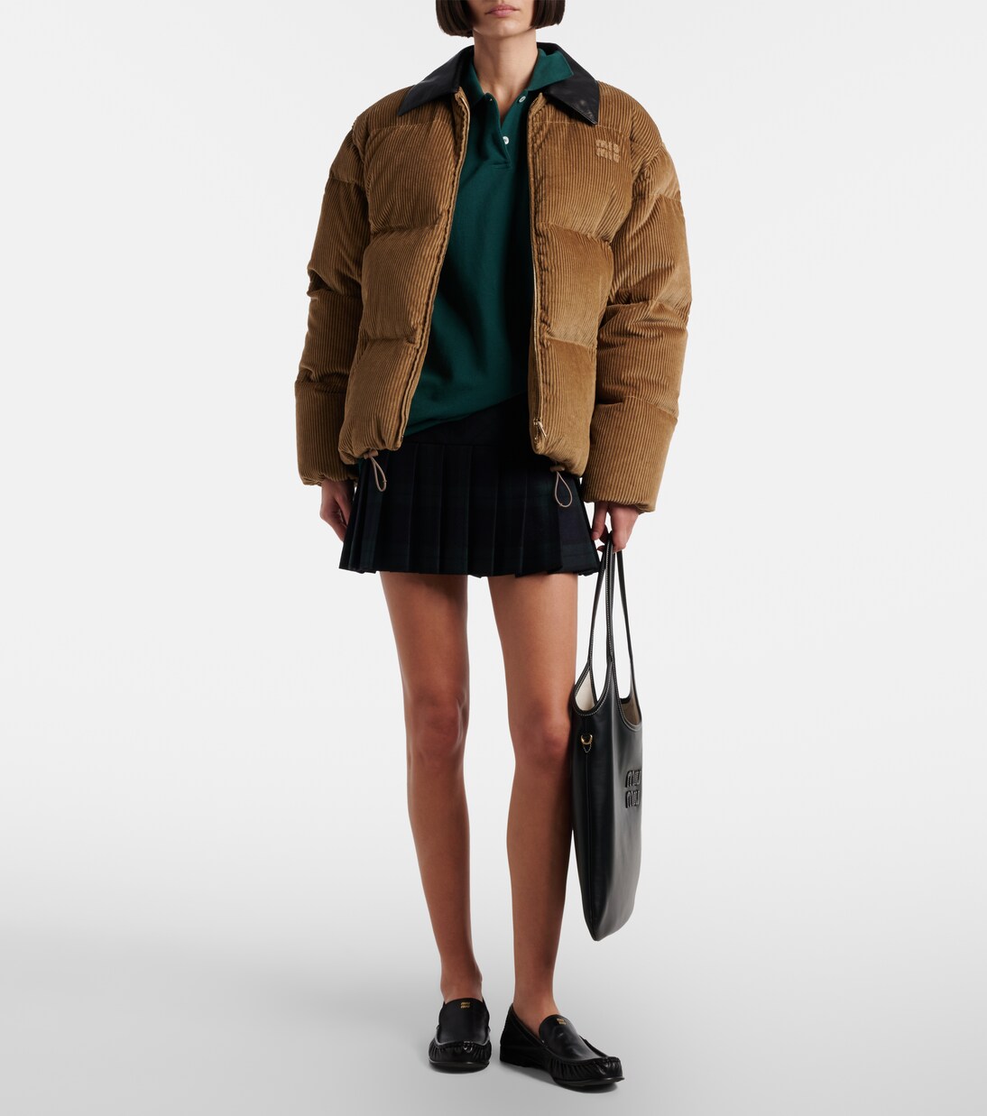 Ivy logo leather shoulder bag | Miu Miu