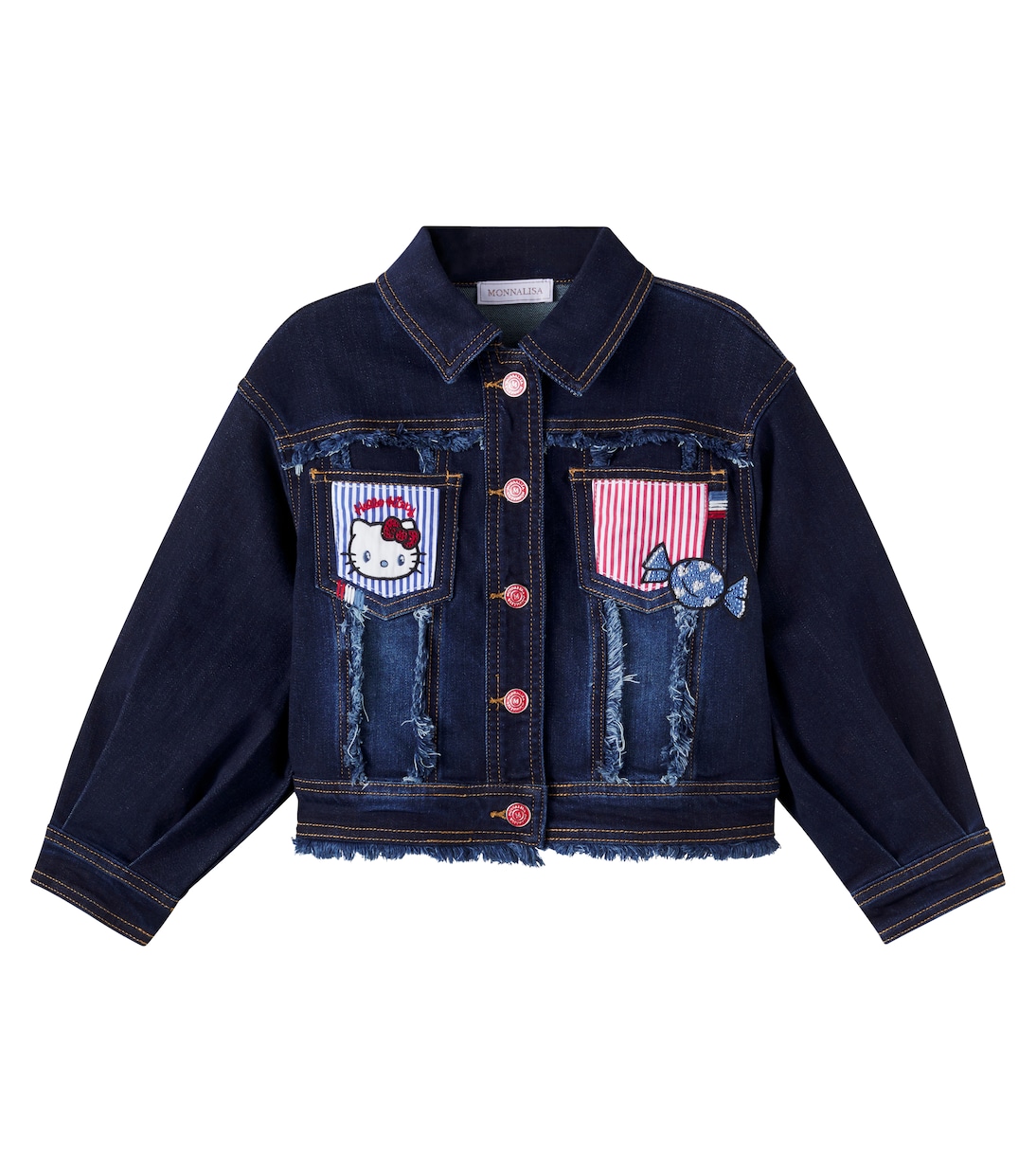 x Hello Kitty patchwork denim jacket | Monnalisa
