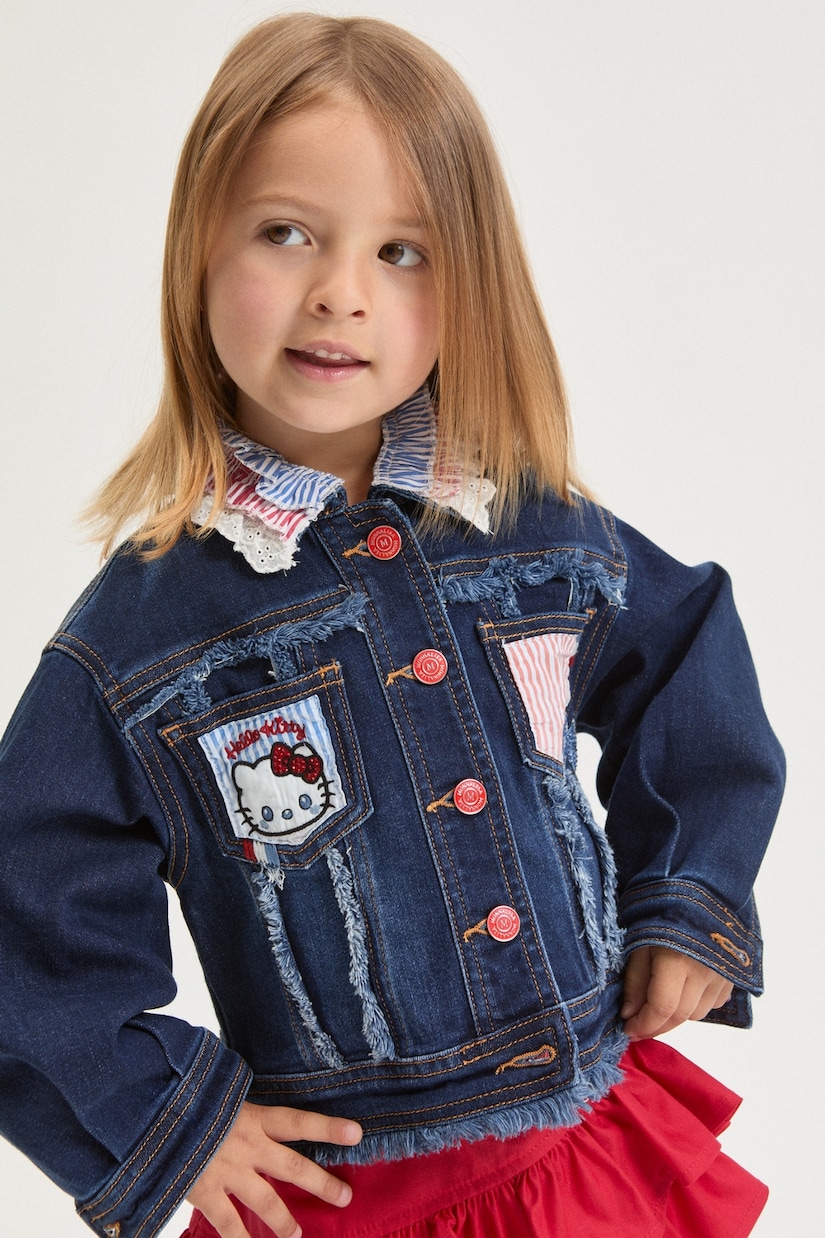 x Hello Kitty patchwork denim jacket | Monnalisa