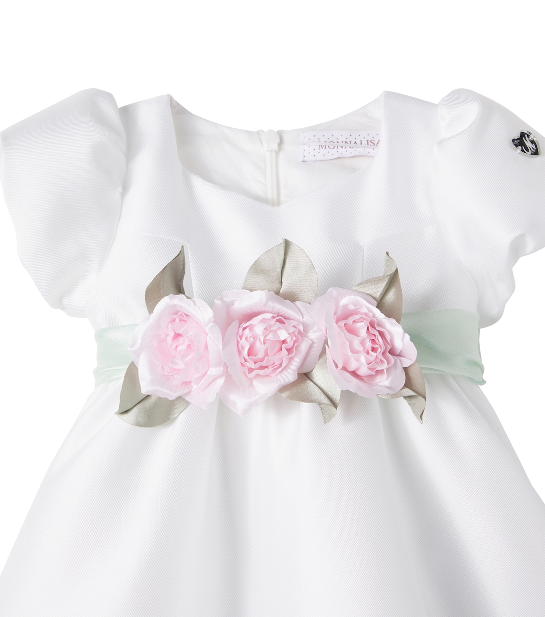 Floral-appliqué dress | Monnalisa