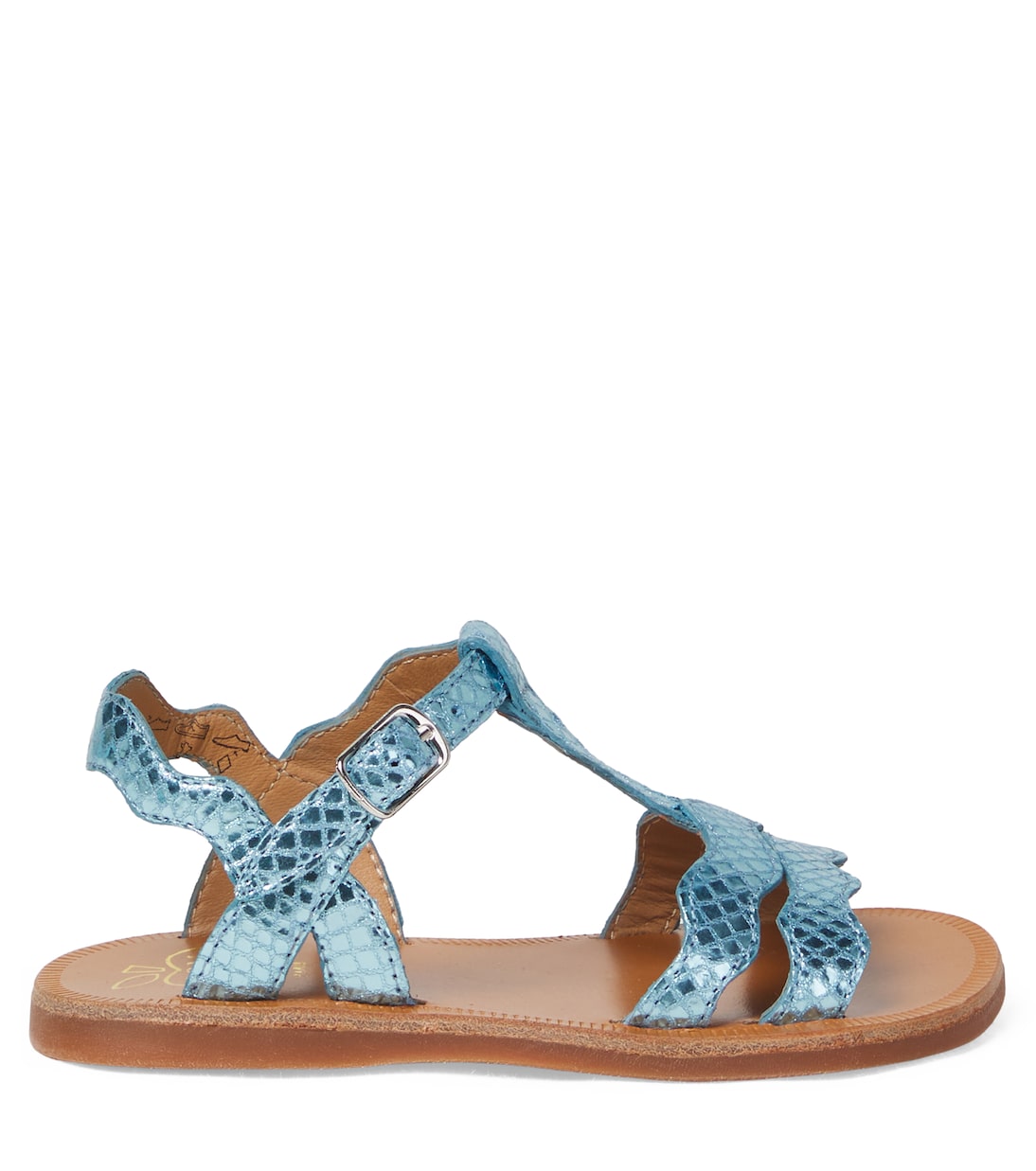 Sandalen Plagette aus Metallic-Leder | Pom d'Api
