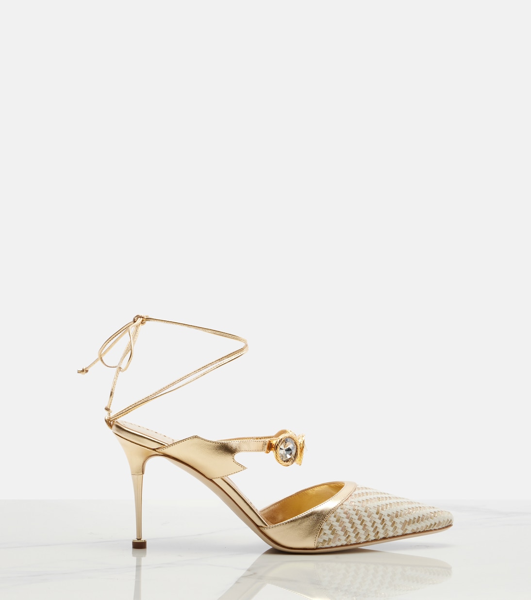 Salones Soria con lazada y cristales | Manolo Blahnik