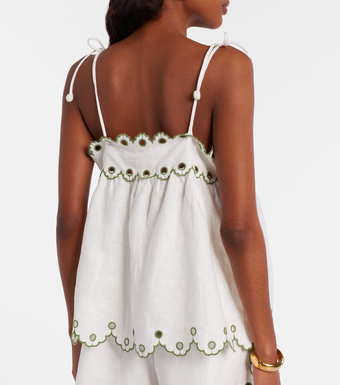 Broderie anglaise cutout linen top | Farm Rio