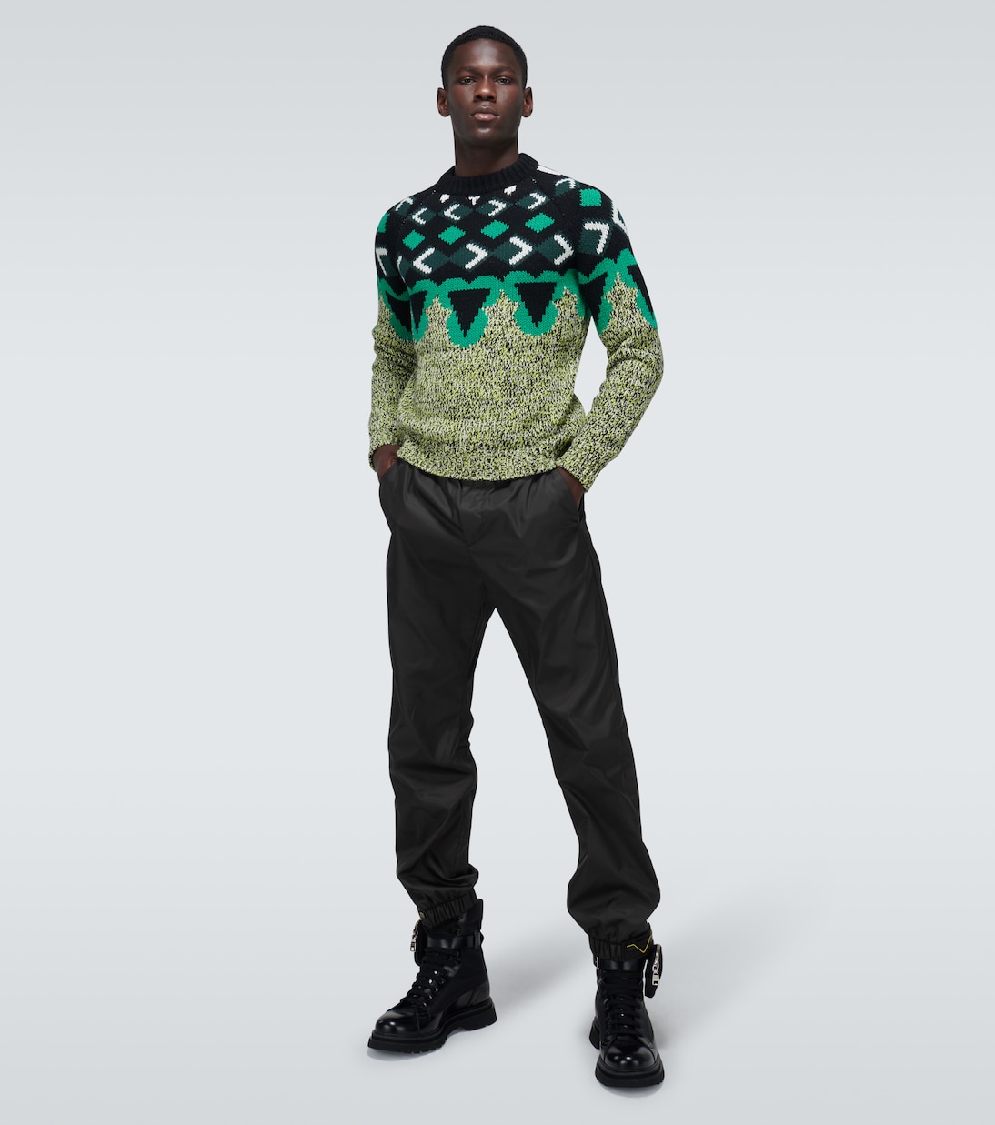 Nylon cuffed drawstring pants | Prada