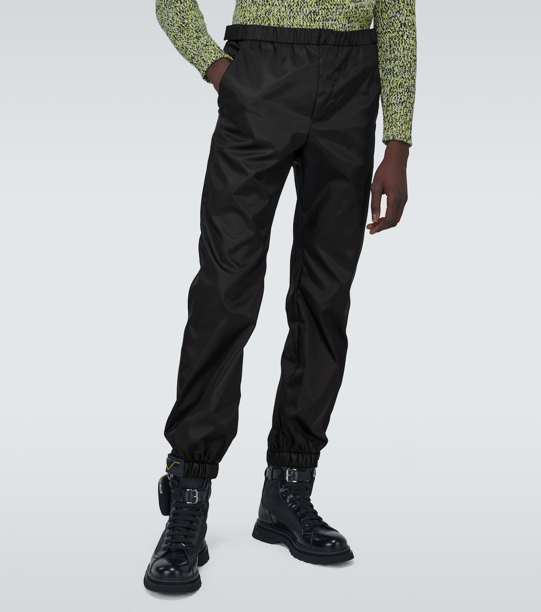 Nylon cuffed drawstring pants | Prada