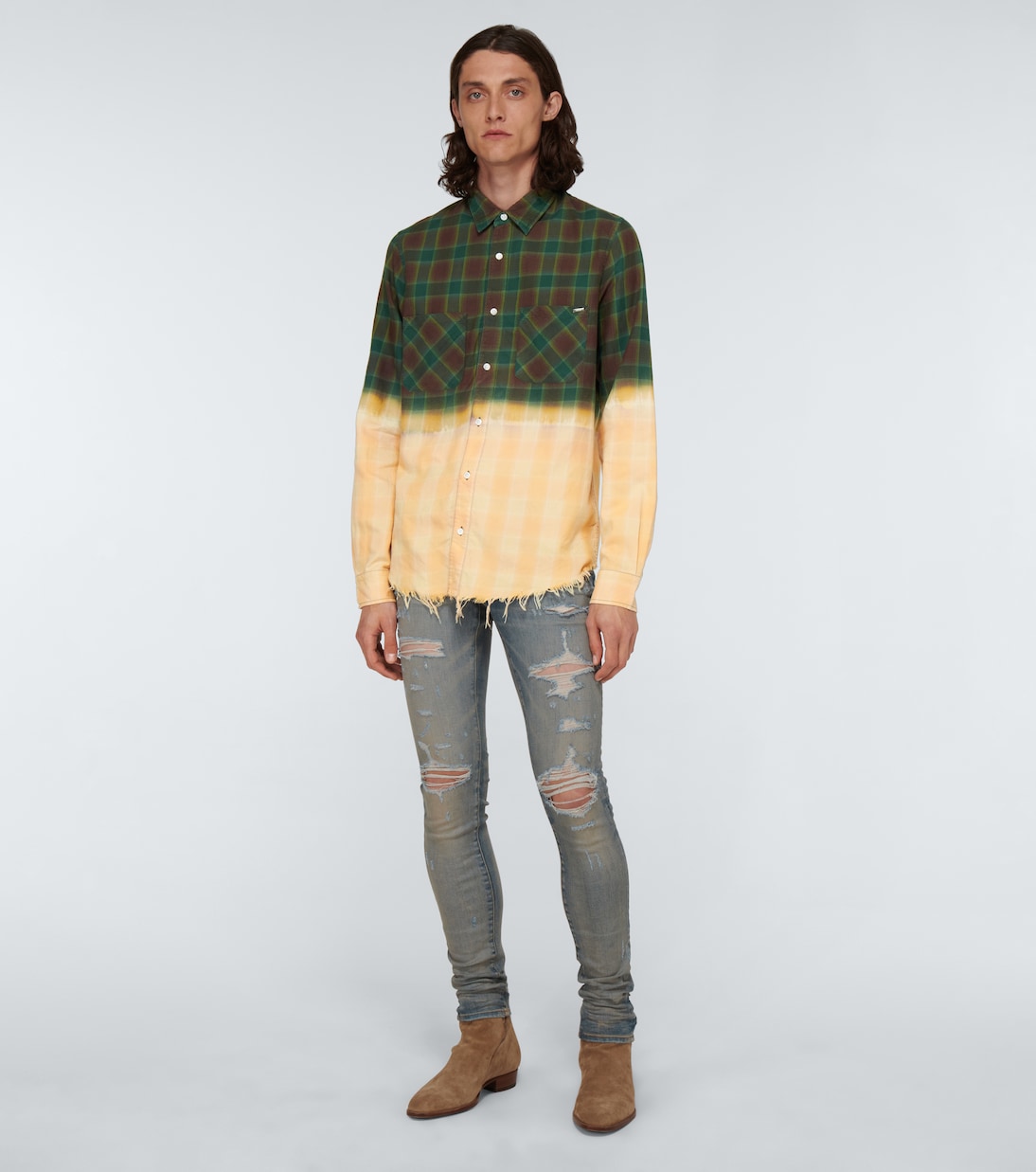 Bleached flannel shirt | Amiri