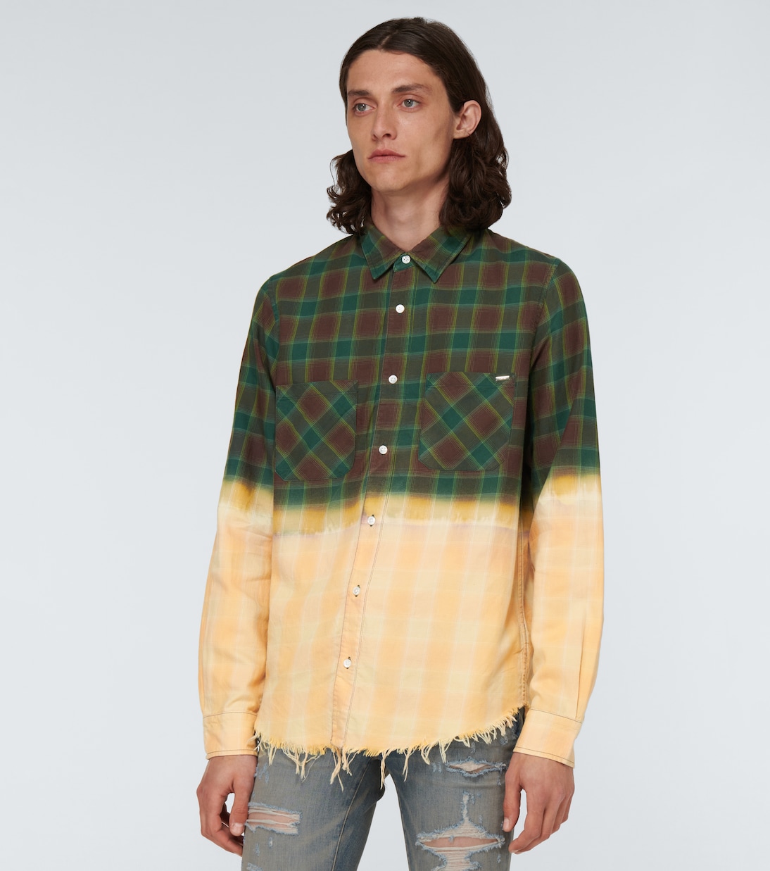 Bleached flannel shirt | Amiri