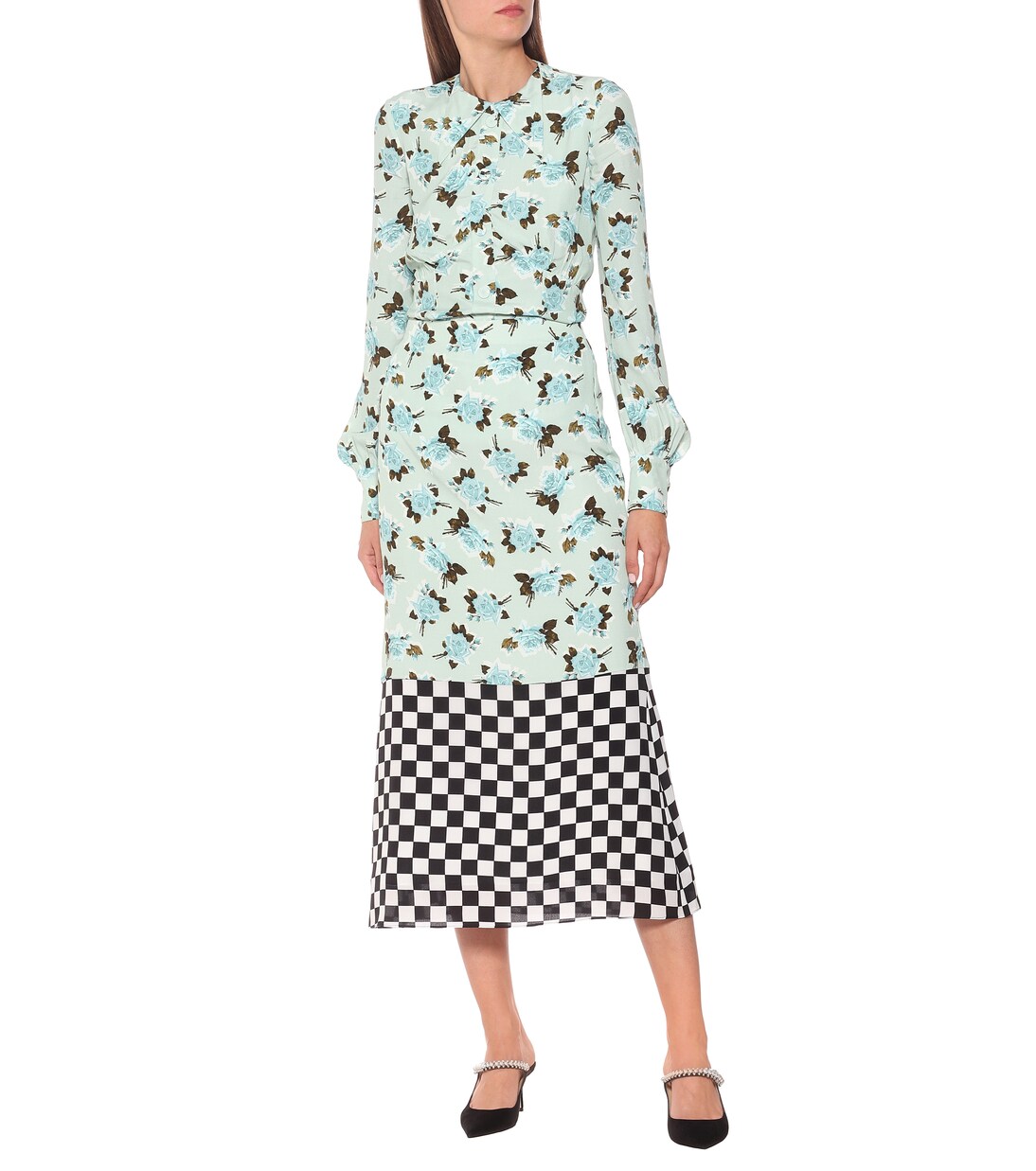 Falda midi Vaughan de crepé | Erdem