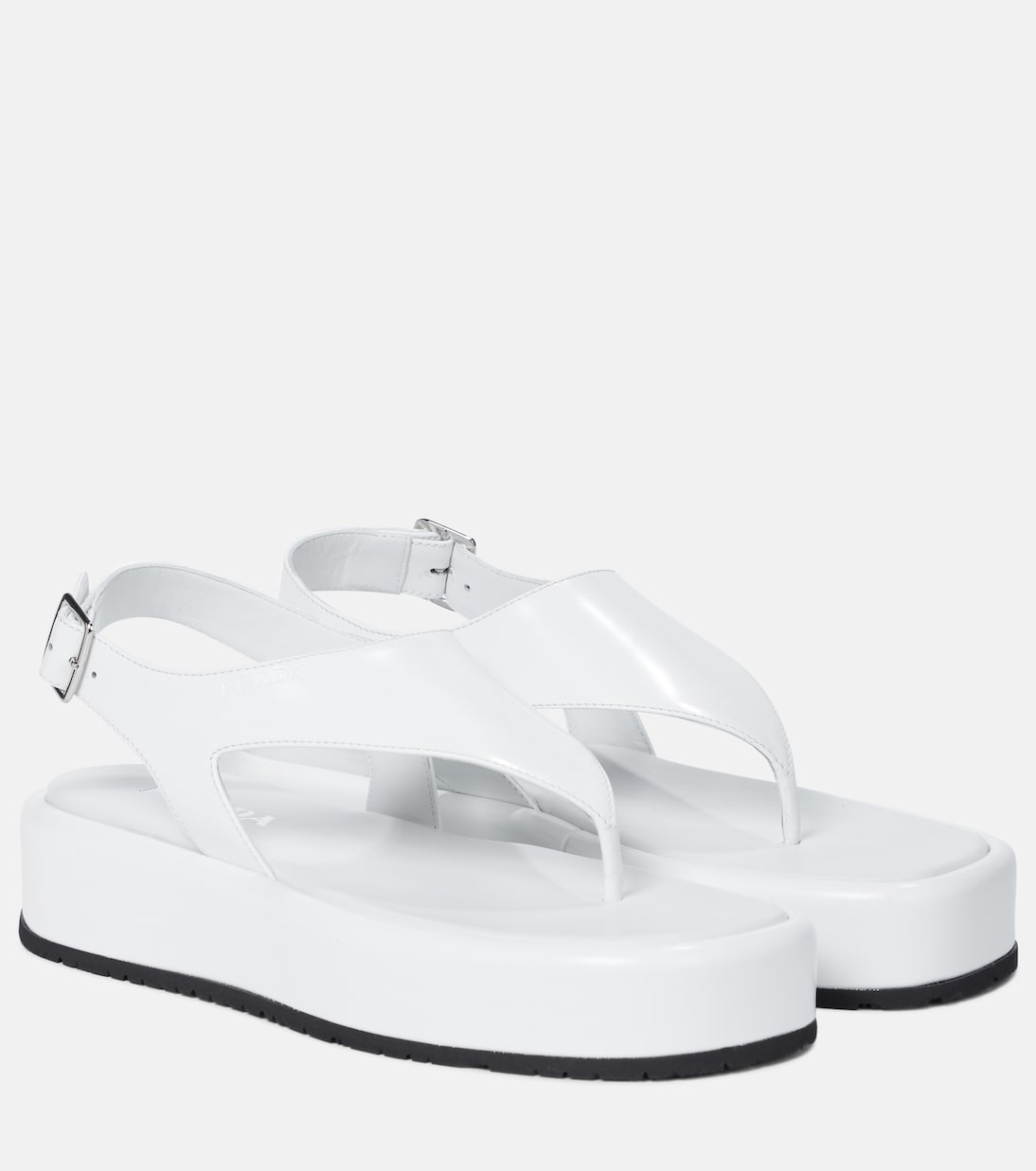 Sandales à plateforme en cuir | Prada