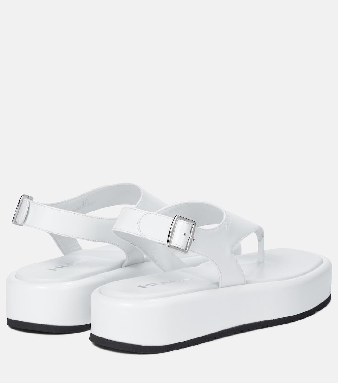 Sandales à plateforme en cuir | Prada