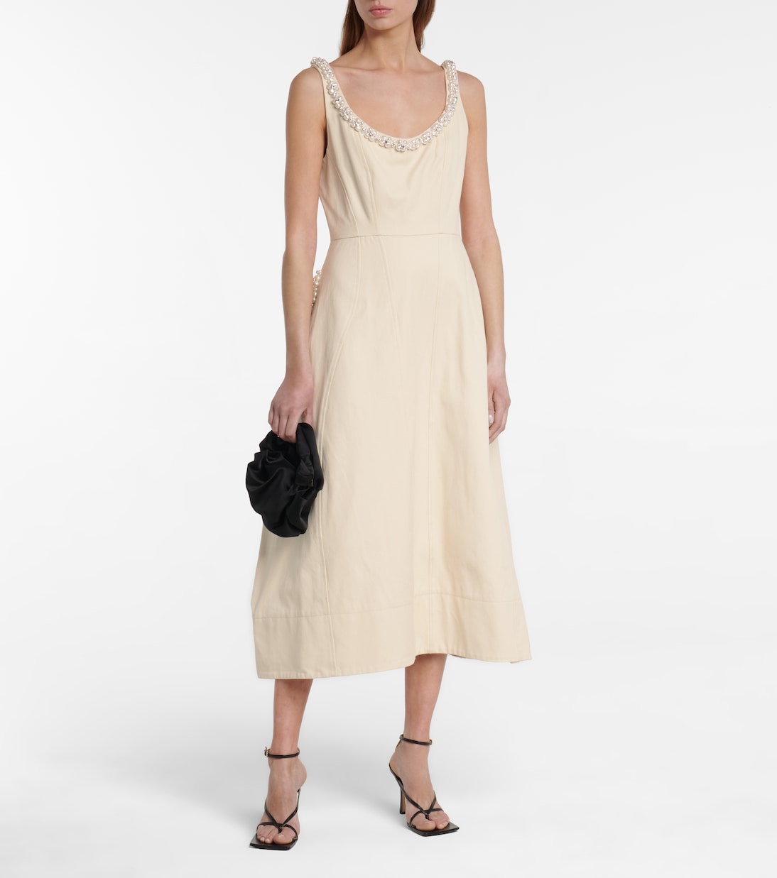 Embellished cotton midi dress | Simone Rocha