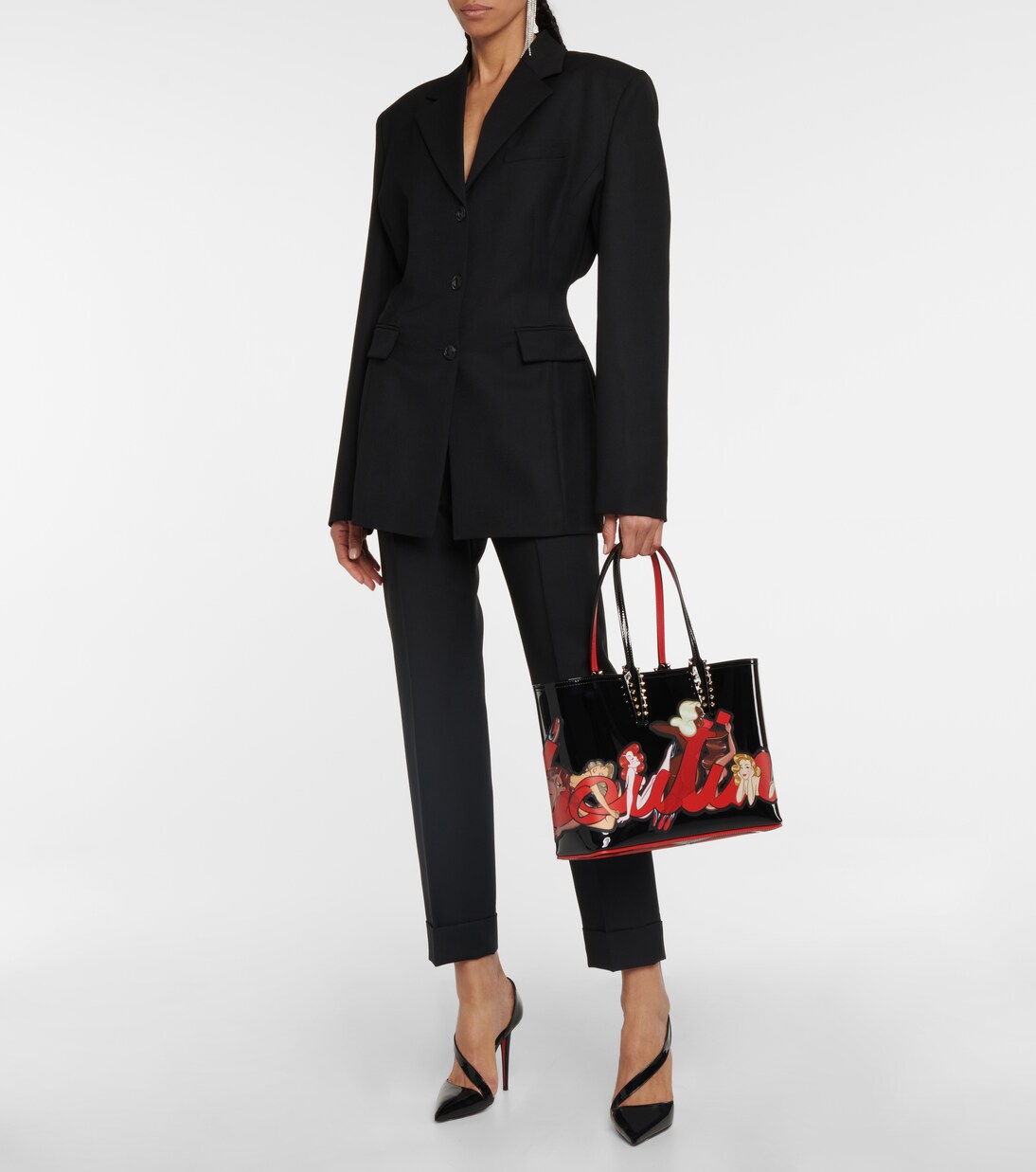 x Doctor Bored Cabata patent leather tote | Christian Louboutin