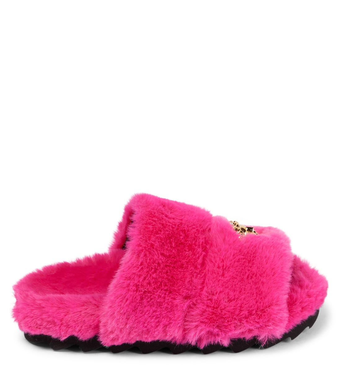 Medusa faux fur slides | Versace Kids