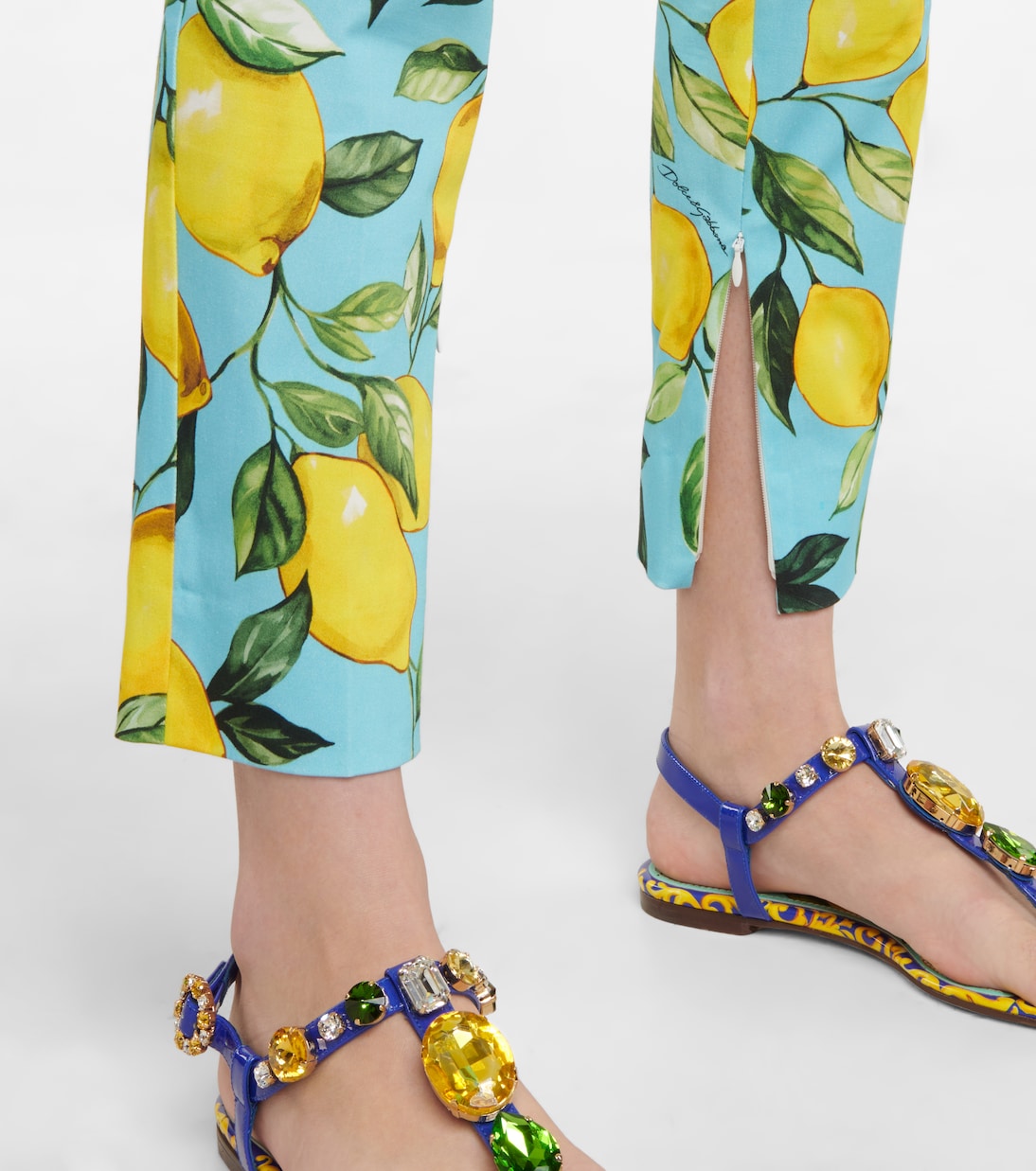 Printed cotton-blend high-rise pants | Dolce&Gabbana