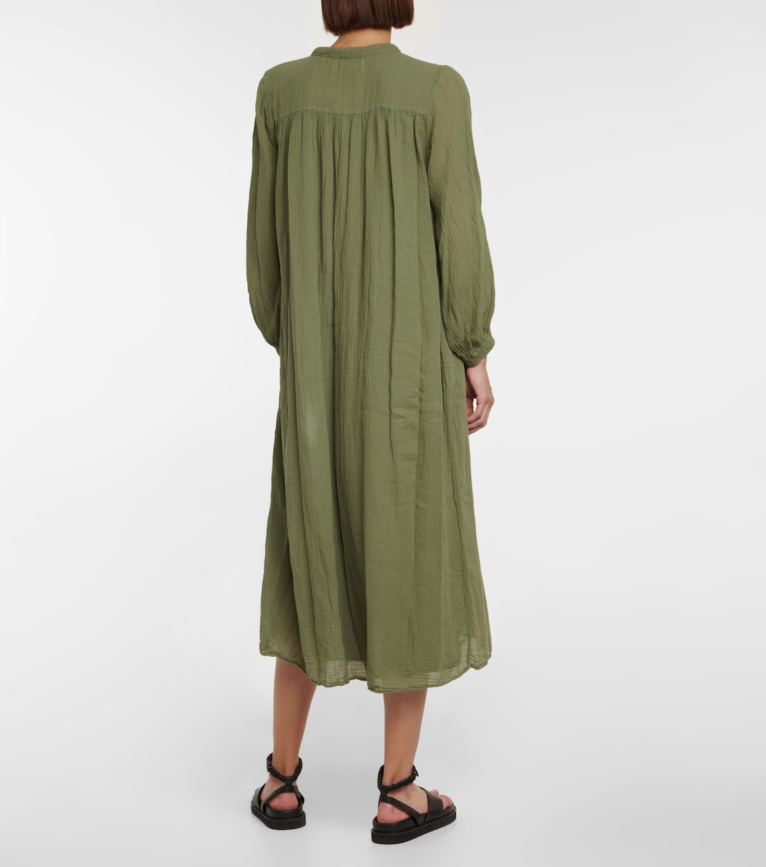 Frankie cotton voile midi dress | Velvet