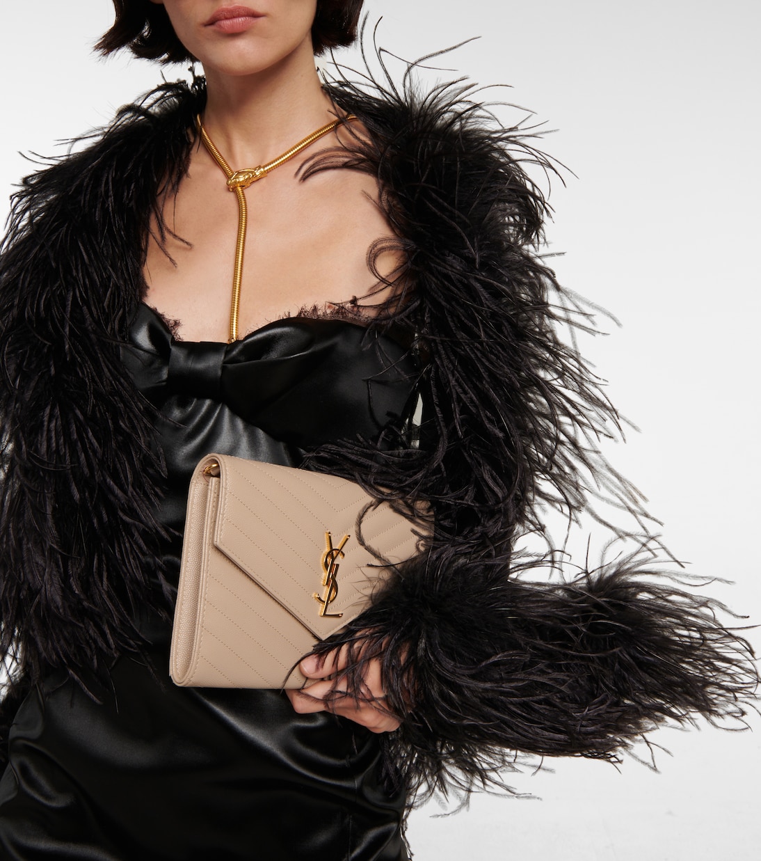 SAINT LAURENT Borsetta Piccola in Pelle Trapuntata Cassandre per Giovani Stilisti
