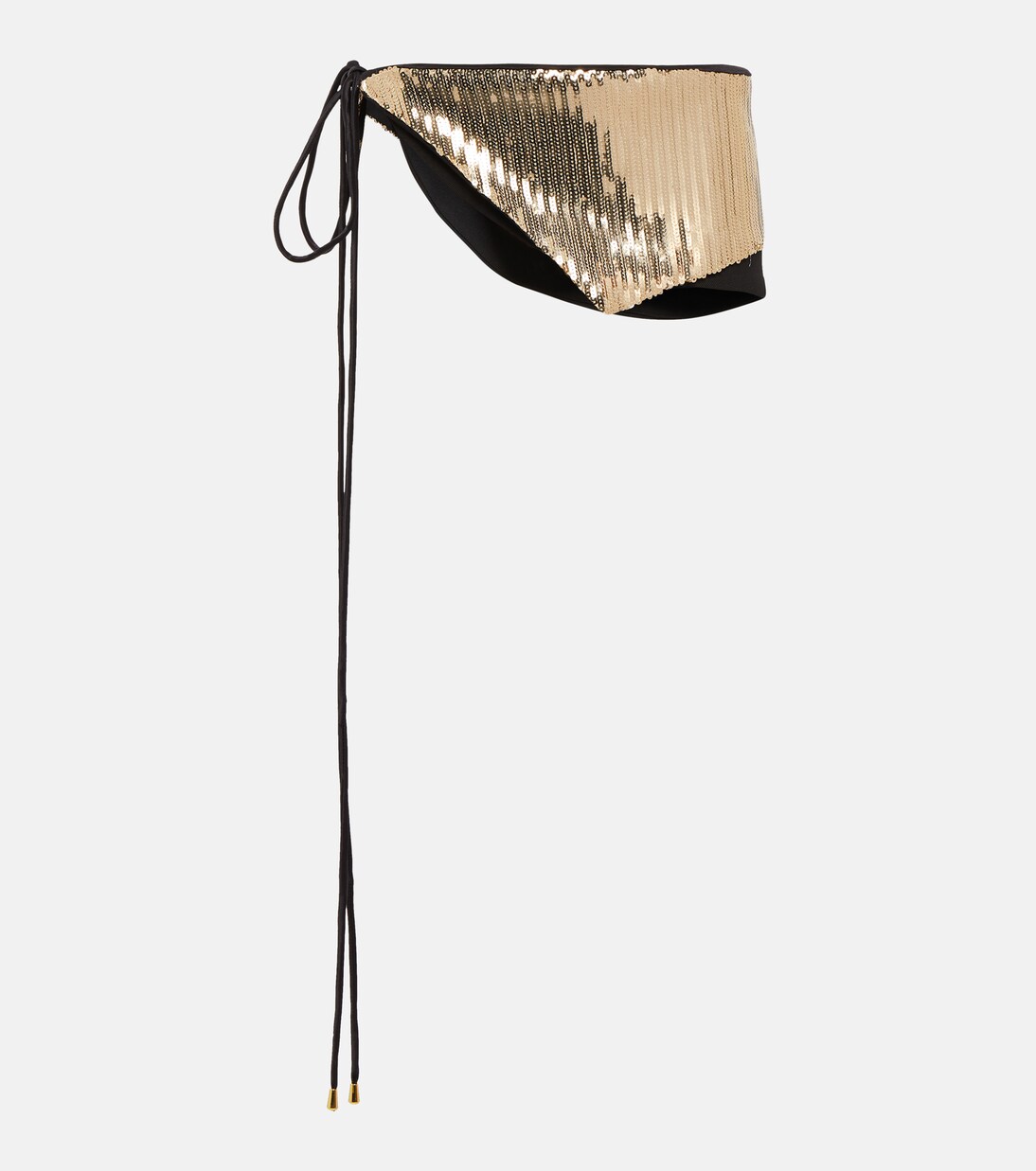 Asymmetrical sequined low-rise miniskirt | LaQuan Smith