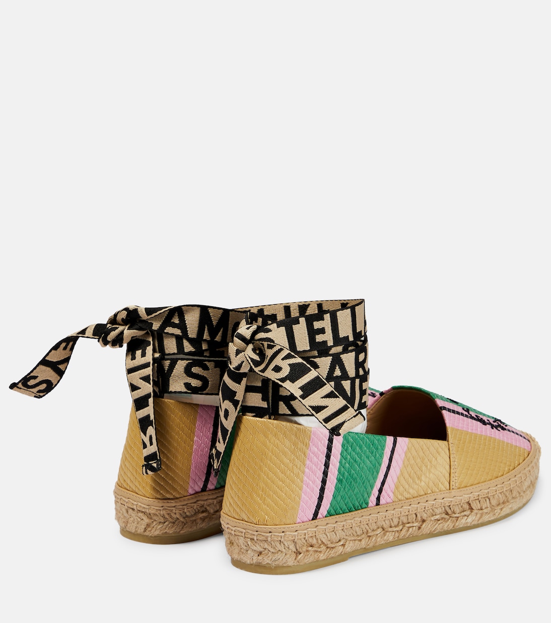 Gaia logo striped espadrilles | Stella McCartney