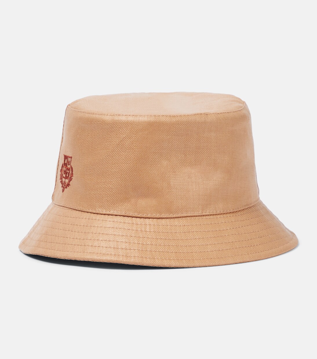 Cappello in lino Loro Piana stile bucket per un look giovane e fresco