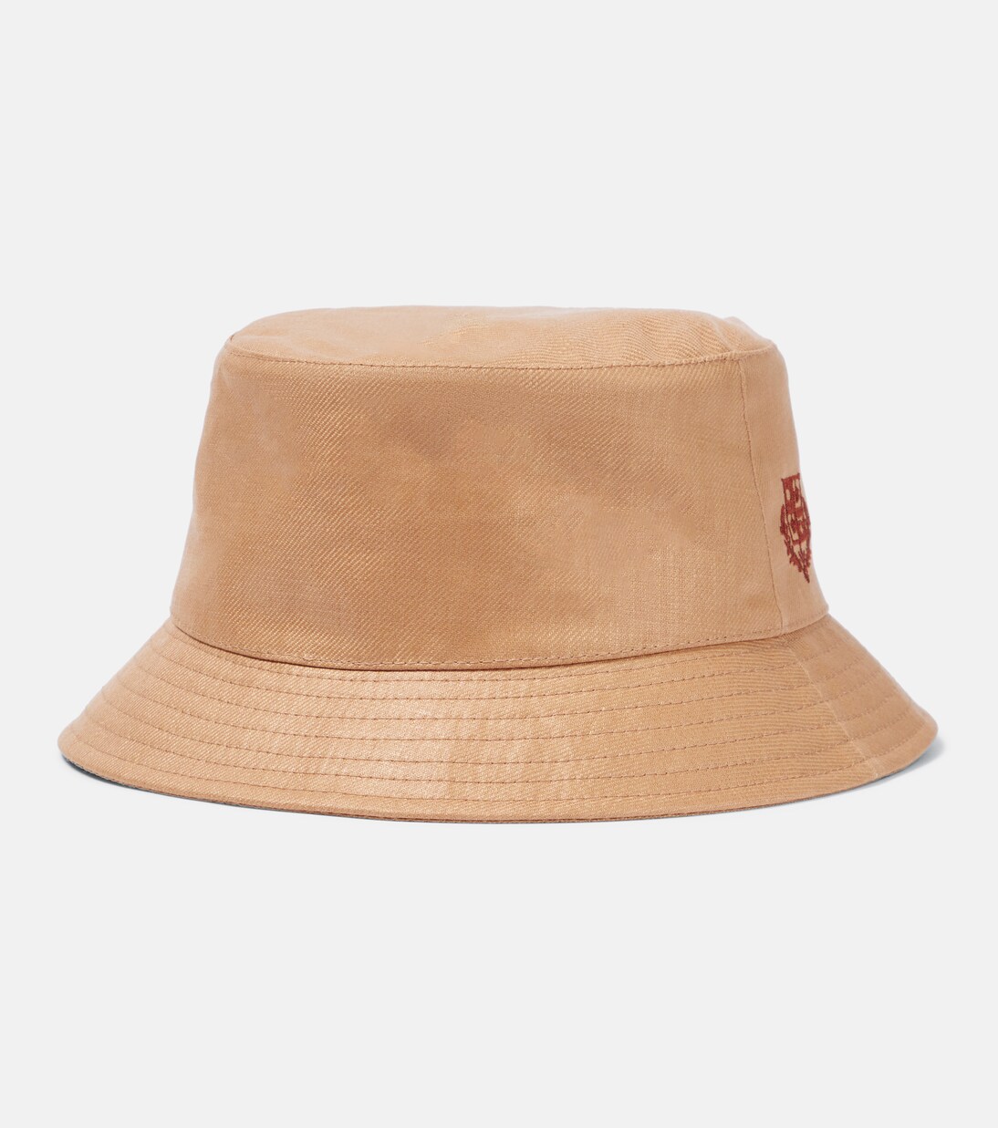 Cappello in lino Loro Piana stile bucket per un look giovane e fresco