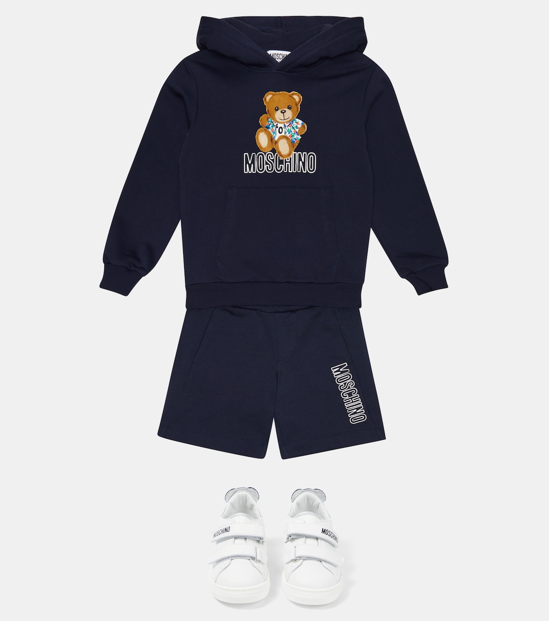 Printed cotton hoodie | Moschino Kids