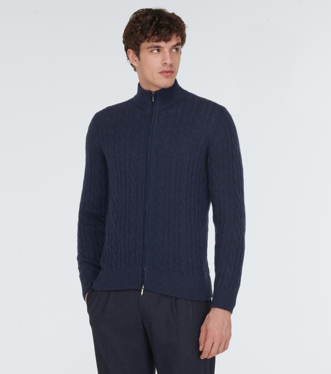 Cable-knit cashmere cardigan | Loro Piana