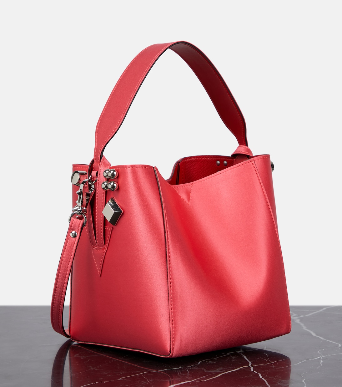 Secchiello Cabachic Mini in raso | Christian Louboutin
