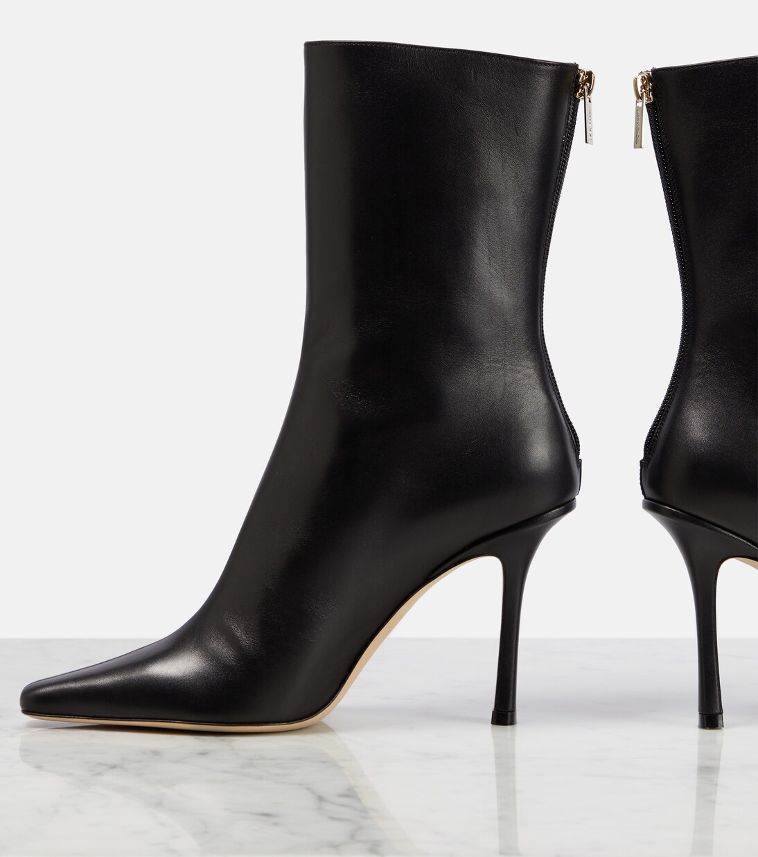 Ankle Boots Agathe 100 aus Leder | Jimmy Choo