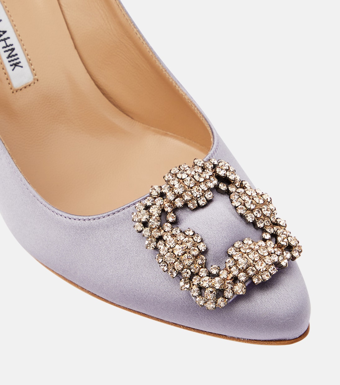 Escarpins Hangisi 90 en satin à ornements | Manolo Blahnik
