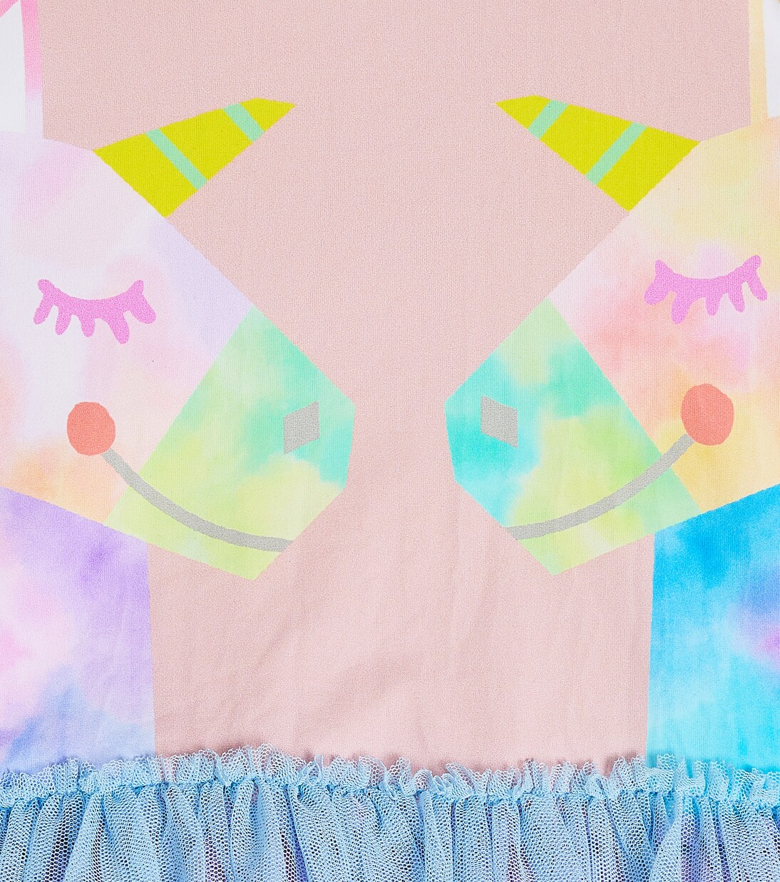 Abito in tulle e jersey con stampa | Stella McCartney Kids