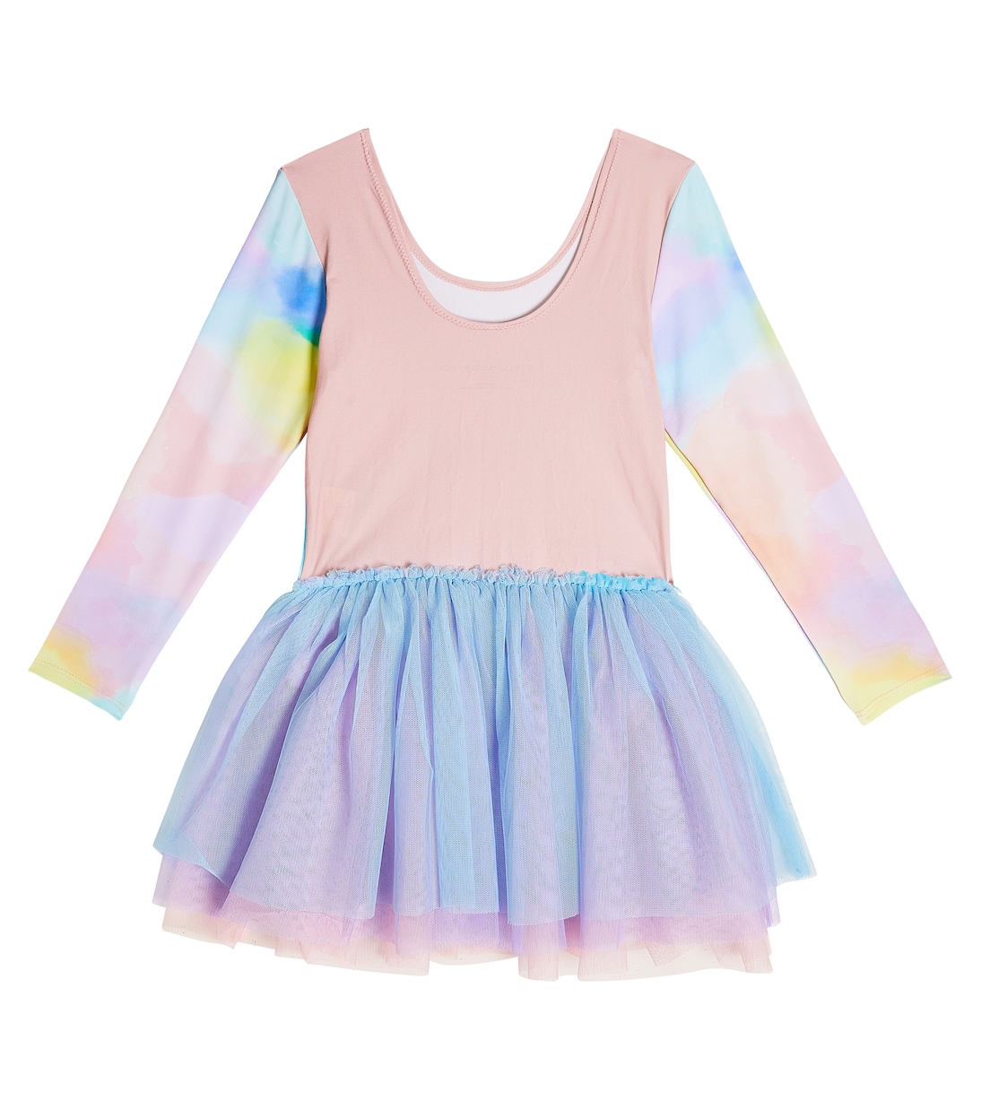 Abito in tulle e jersey con stampa | Stella McCartney Kids