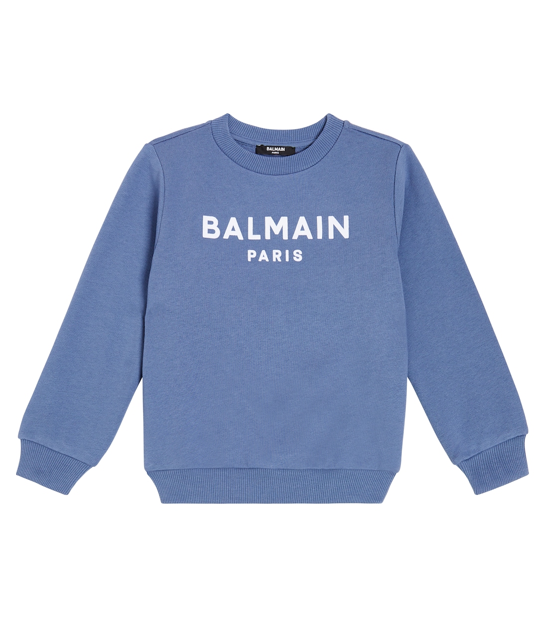 Felpa in jersey di cotone con logo | Balmain Kids