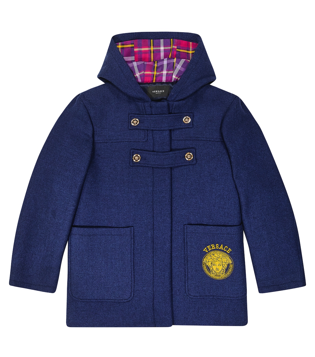 Abrigo de mezcla de lana con logo | Versace Kids