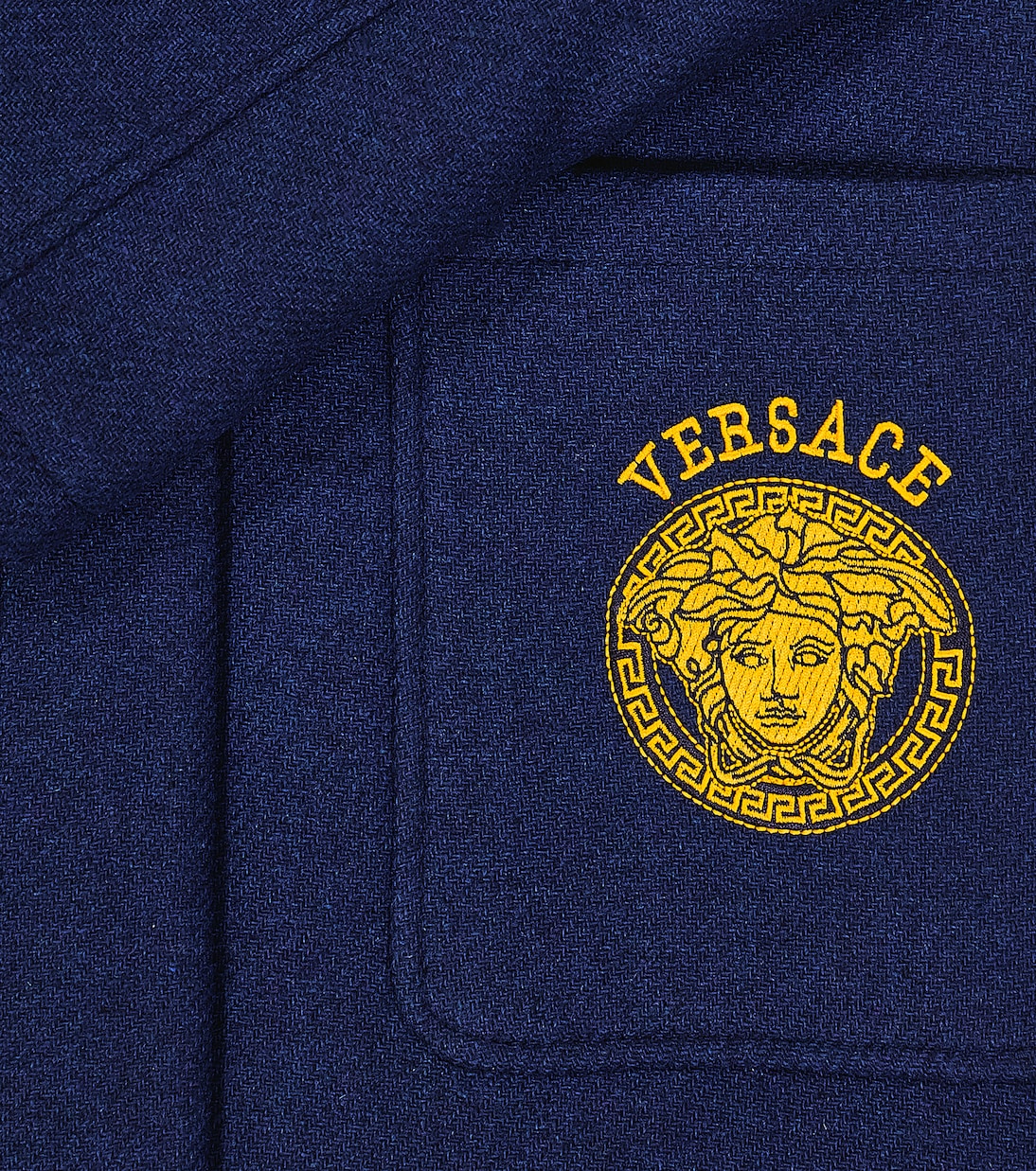 Abrigo de mezcla de lana con logo | Versace Kids