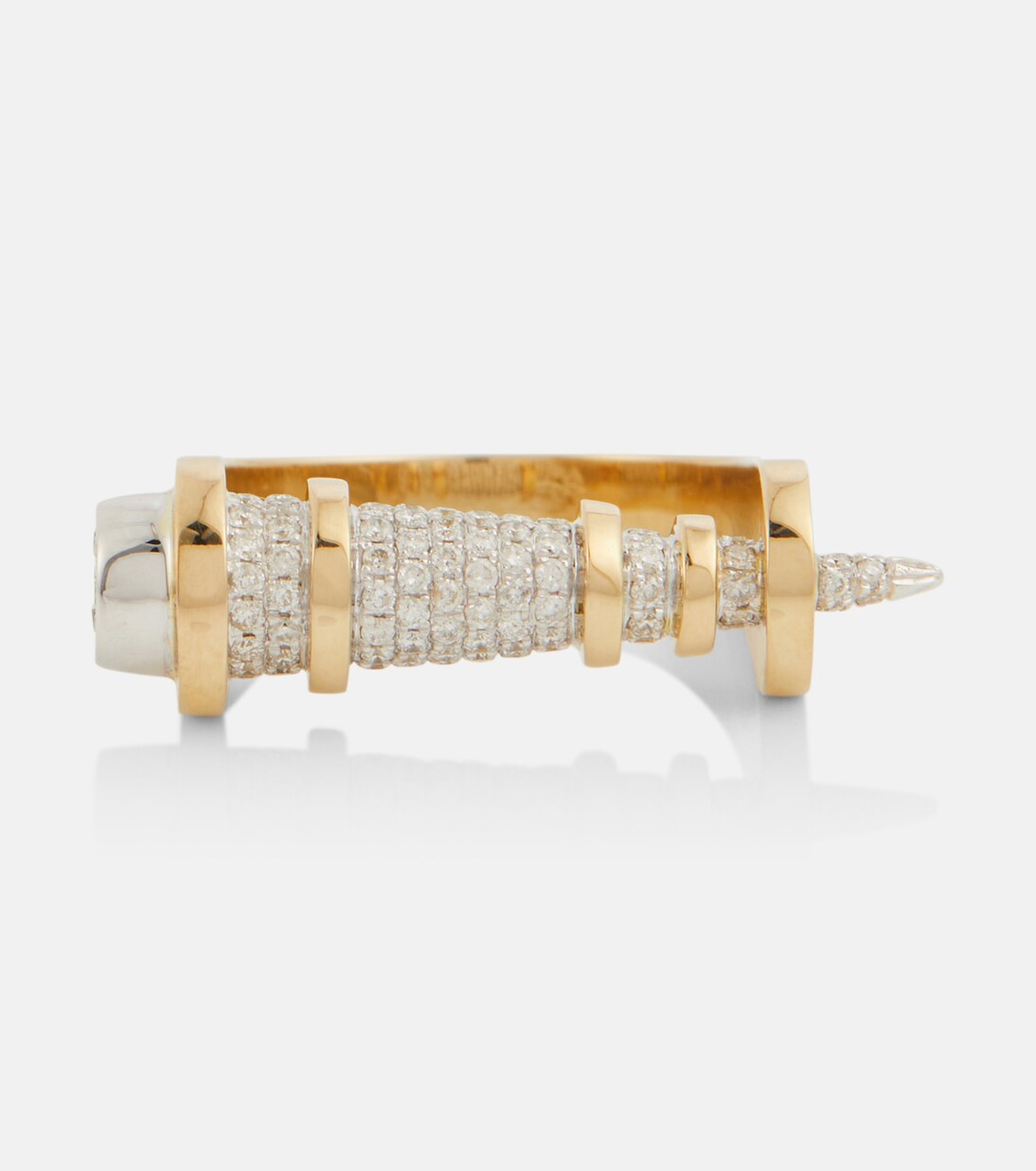Anello Horn in oro 14kt con diamanti | Rainbow K