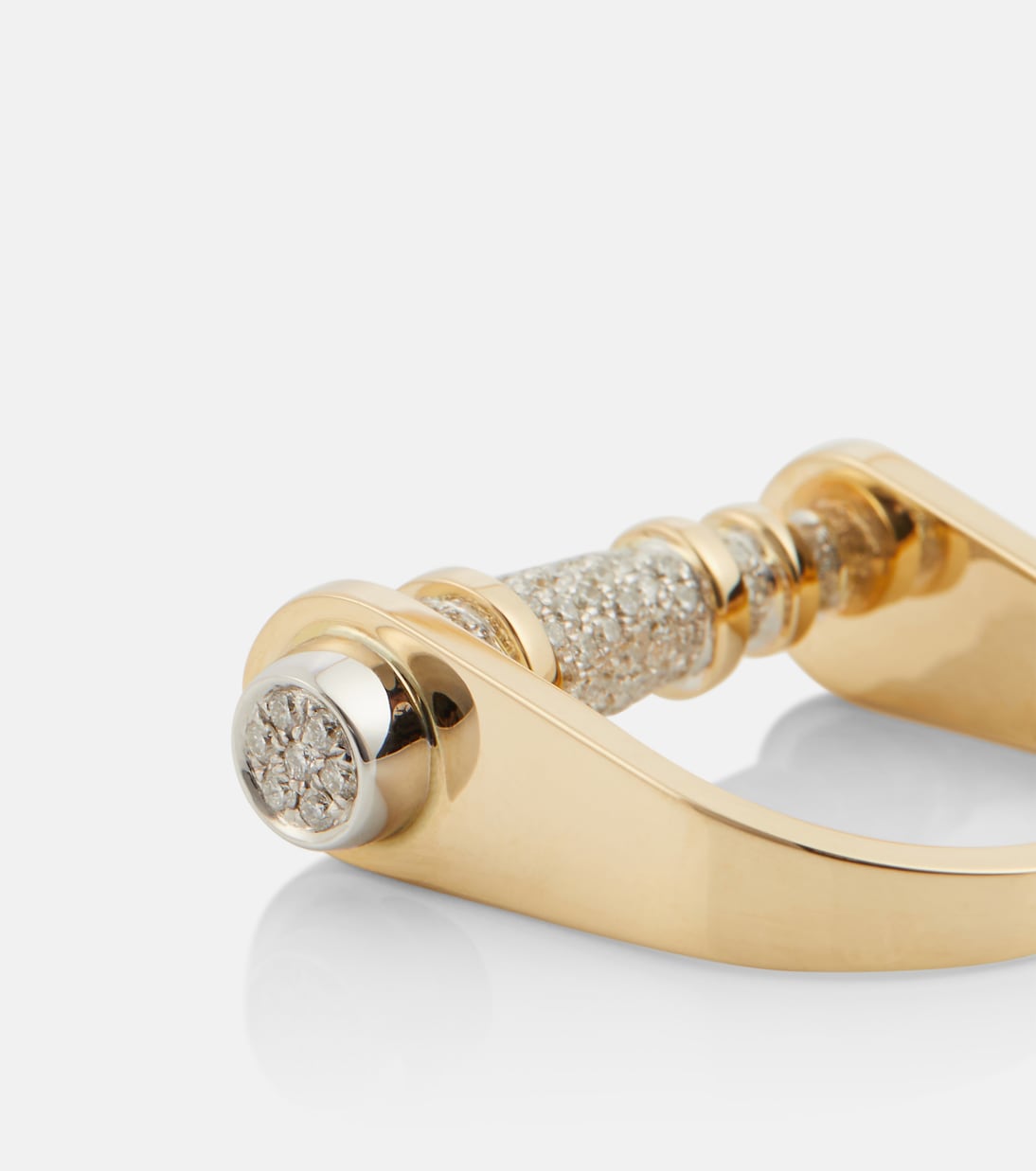Anello Horn in oro 14kt con diamanti | Rainbow K